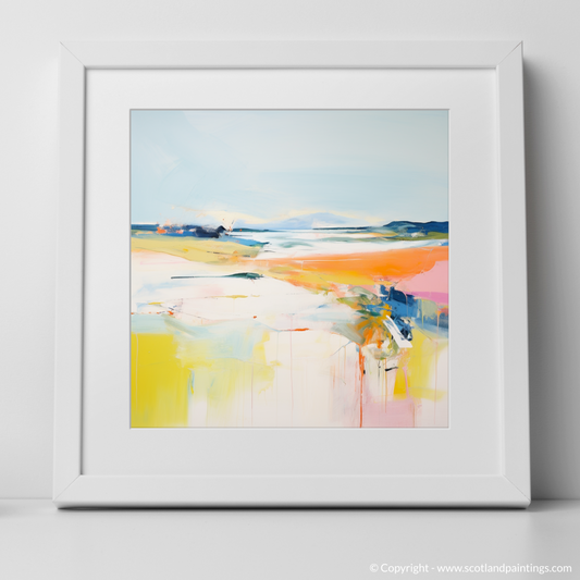 Art Print of Isle of Tiree, Inner Hebrides in summer with a white frame