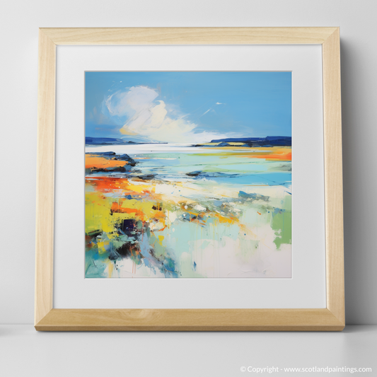 Art Print of Isle of Tiree, Inner Hebrides in summer with a natural frame