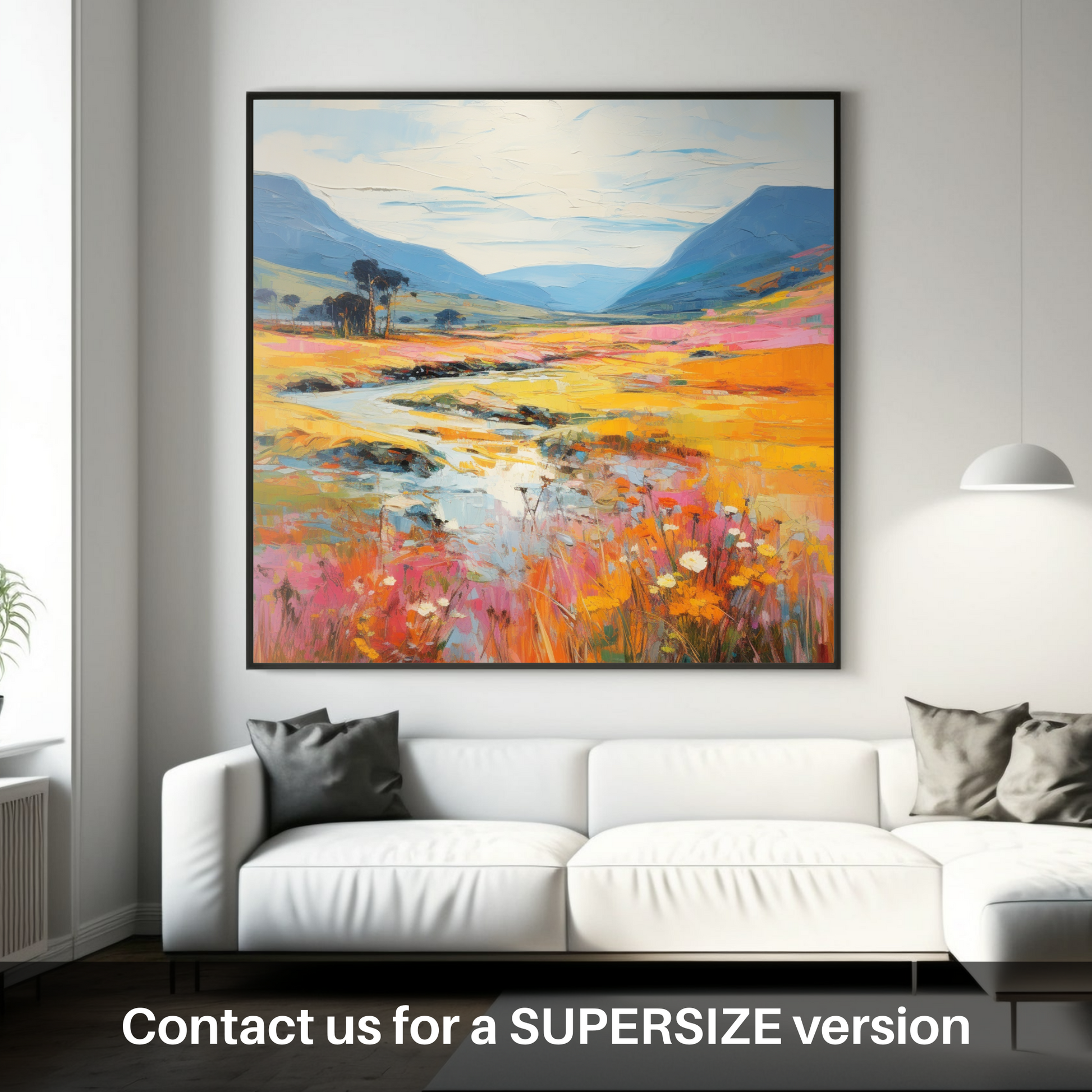 Huge supersize print of Glen Roy, Highlands in summer