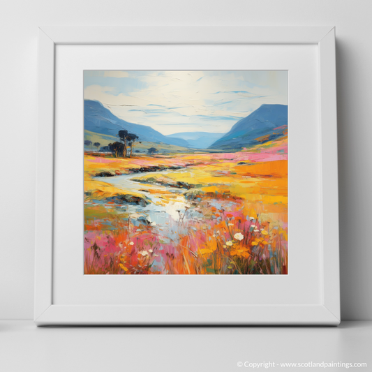 Art Print of Glen Roy, Highlands in summer with a white frame