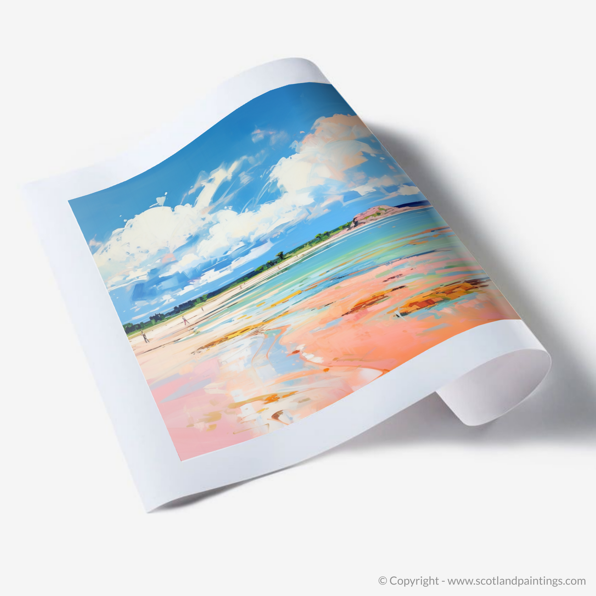 Art Print of Longniddry Beach, East Lothian in summer