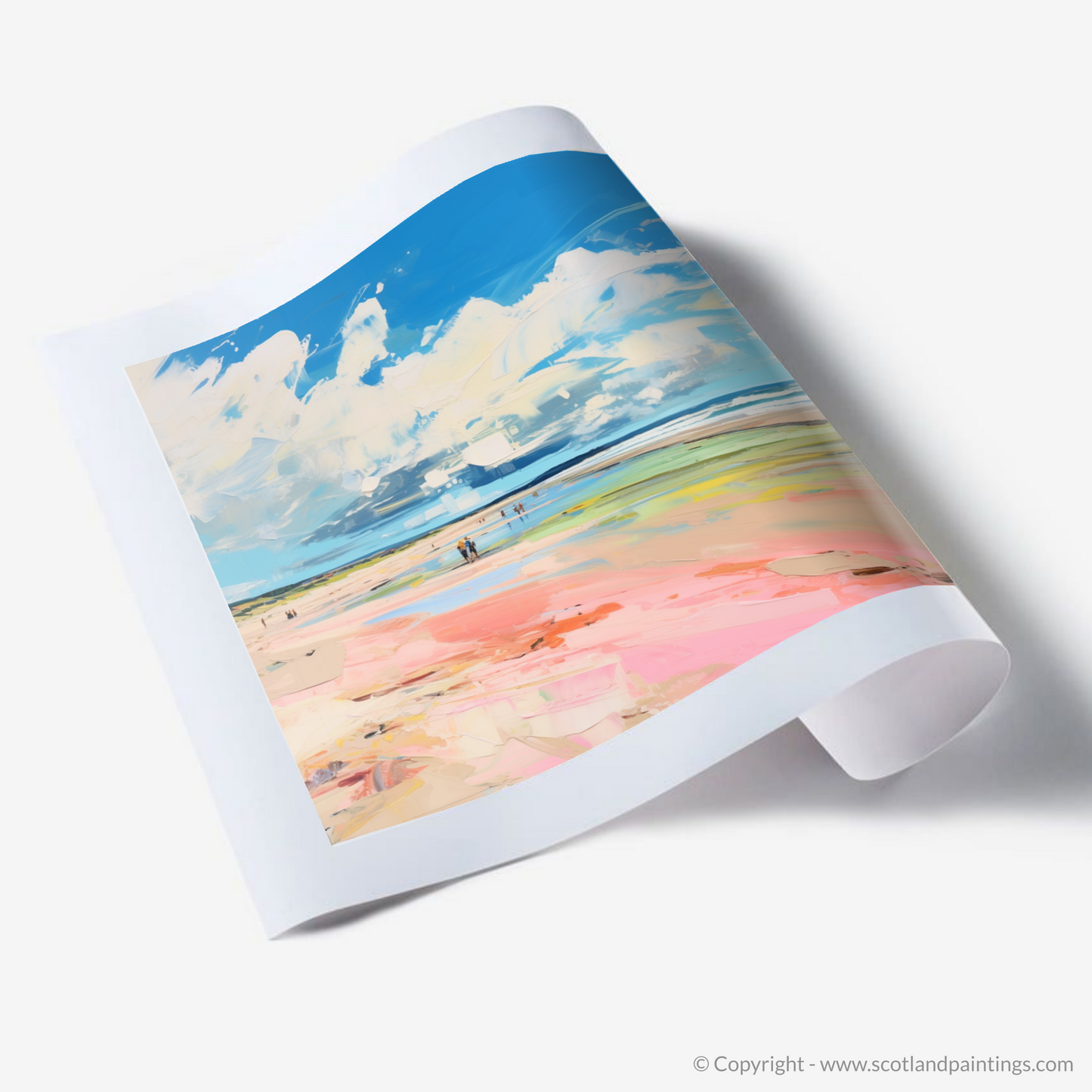 Art Print of Longniddry Beach, East Lothian in summer