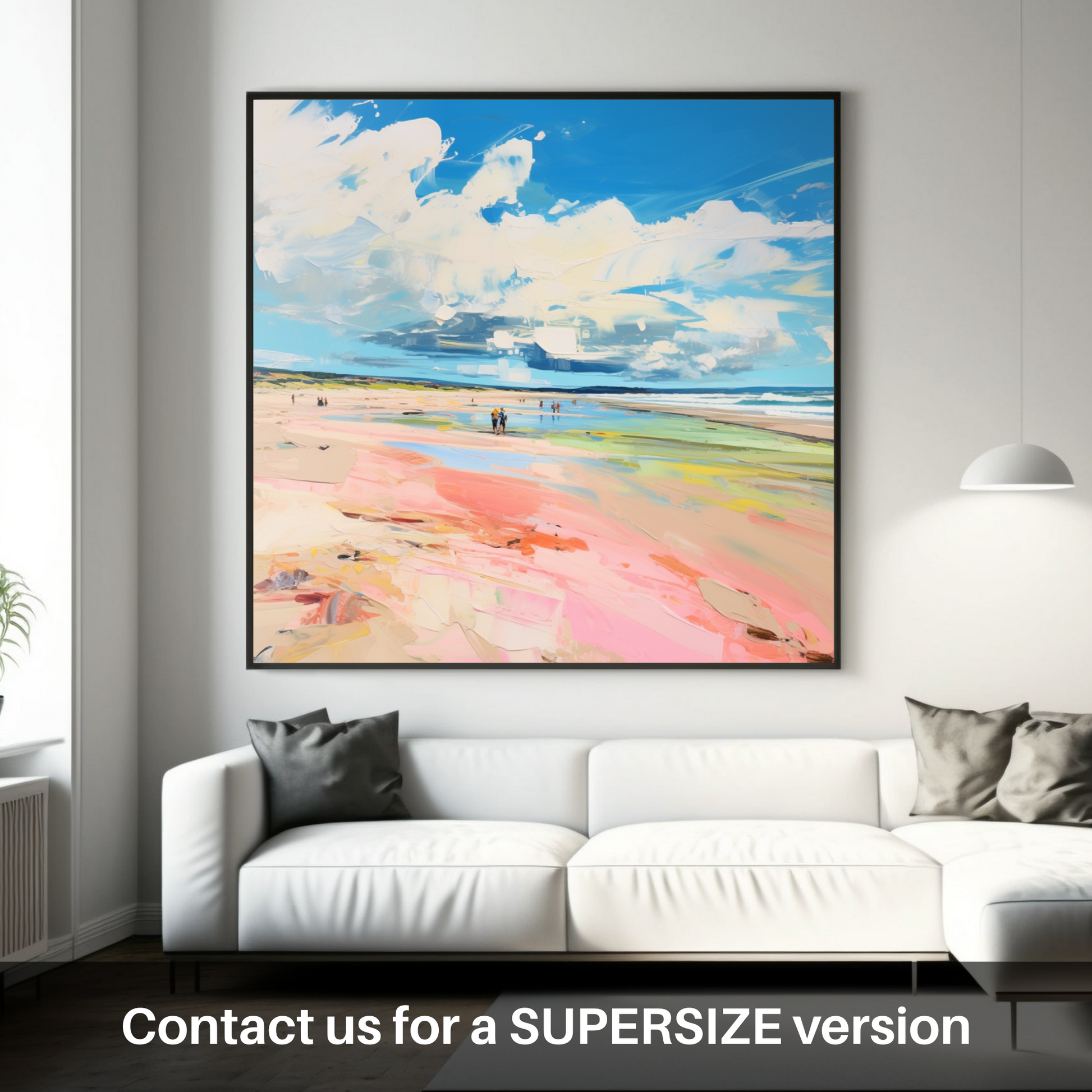 Huge supersize print of Longniddry Beach, East Lothian in summer