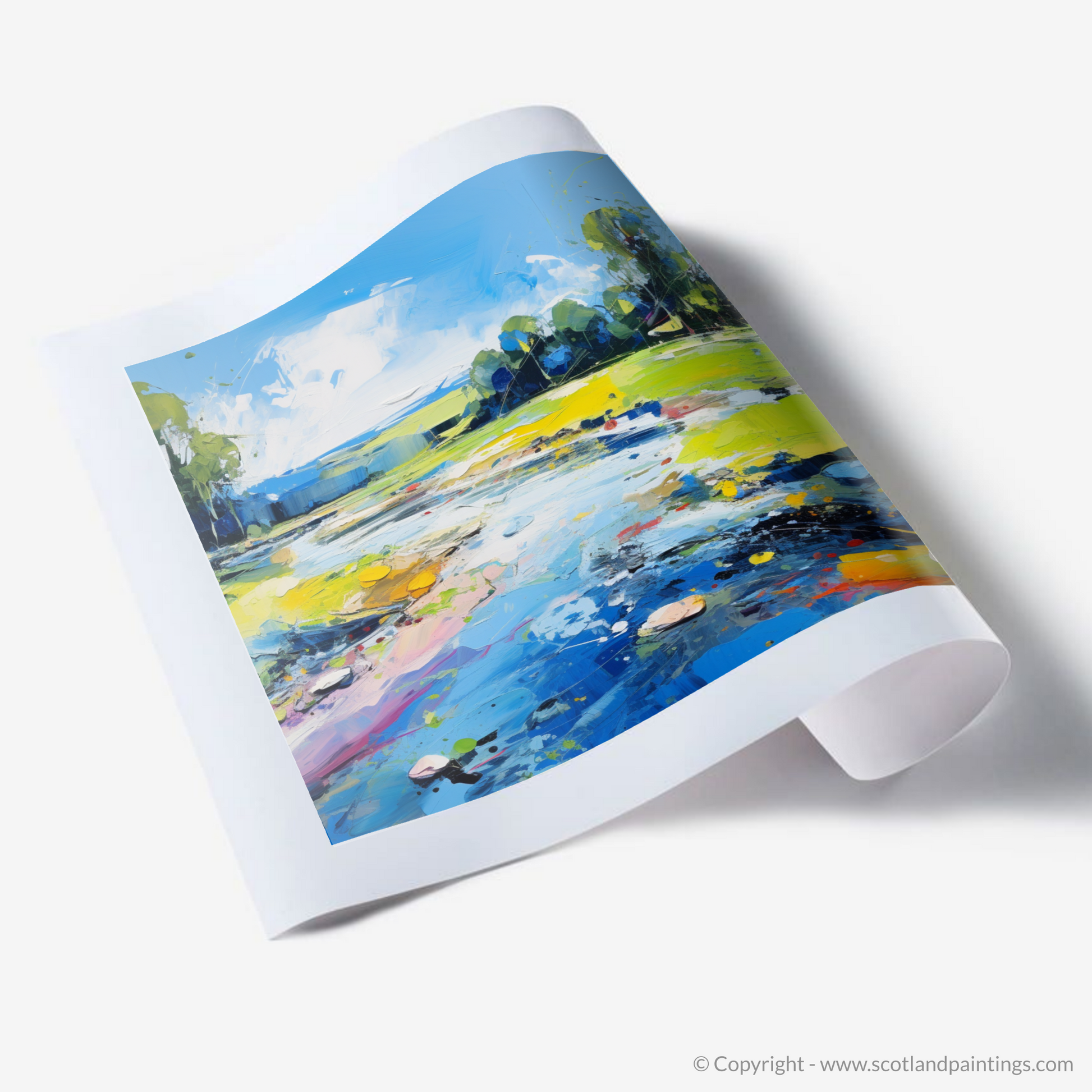 Art Print of River Dee, Aberdeenshire in summer