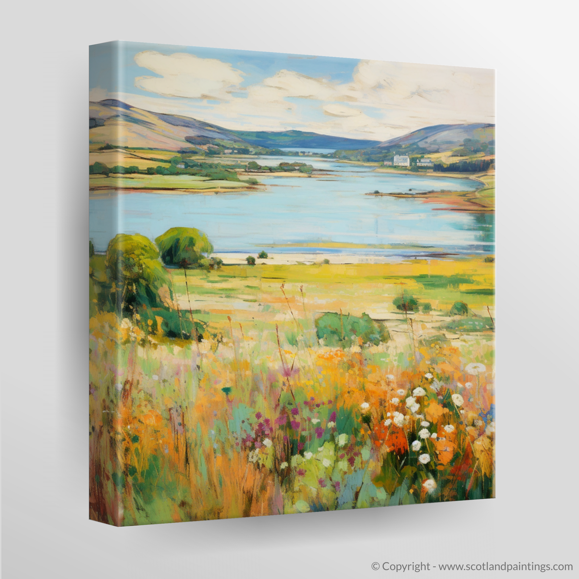 Canvas Print of Loch Leven, Perth and Kinross in summer