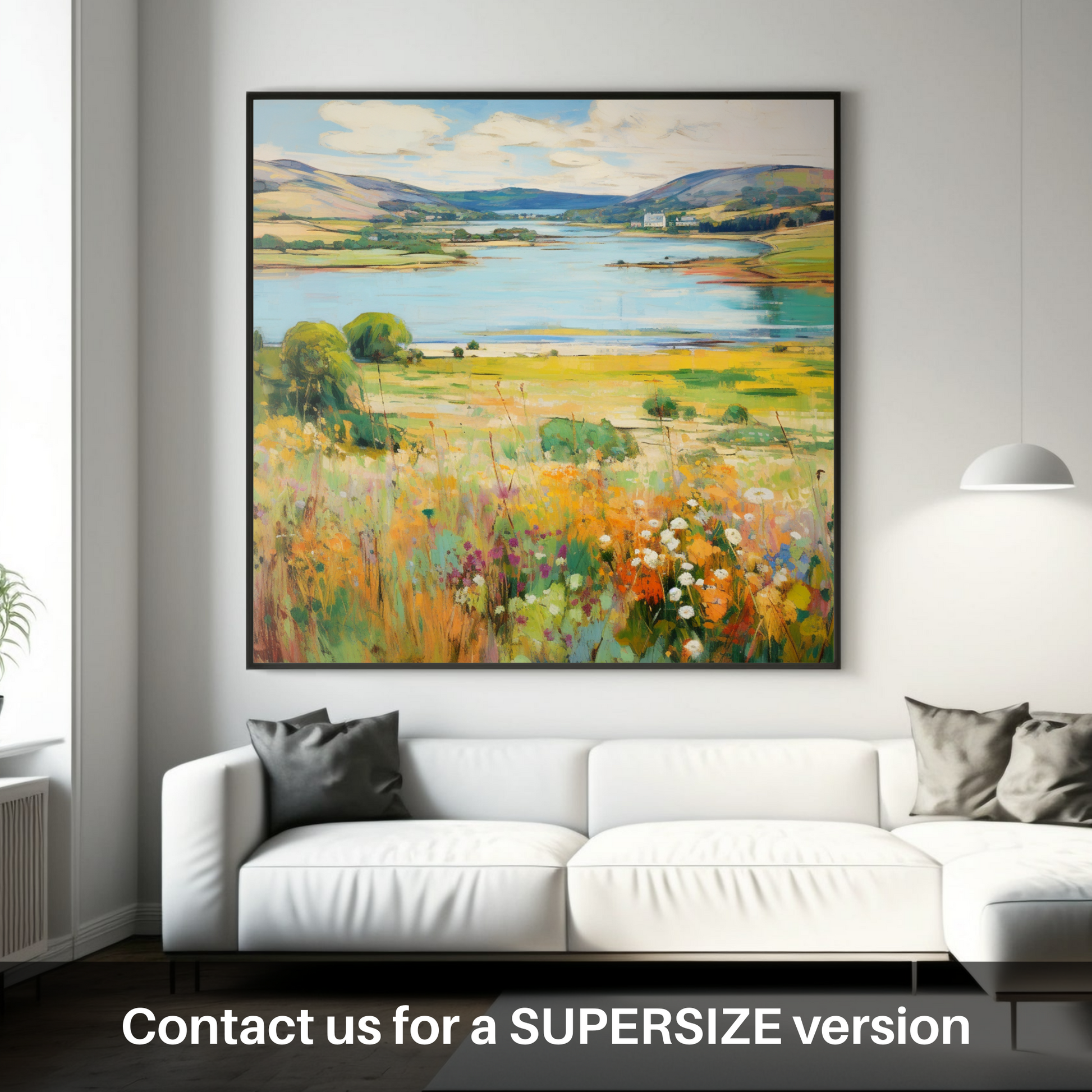 Huge supersize print of Loch Leven, Perth and Kinross in summer