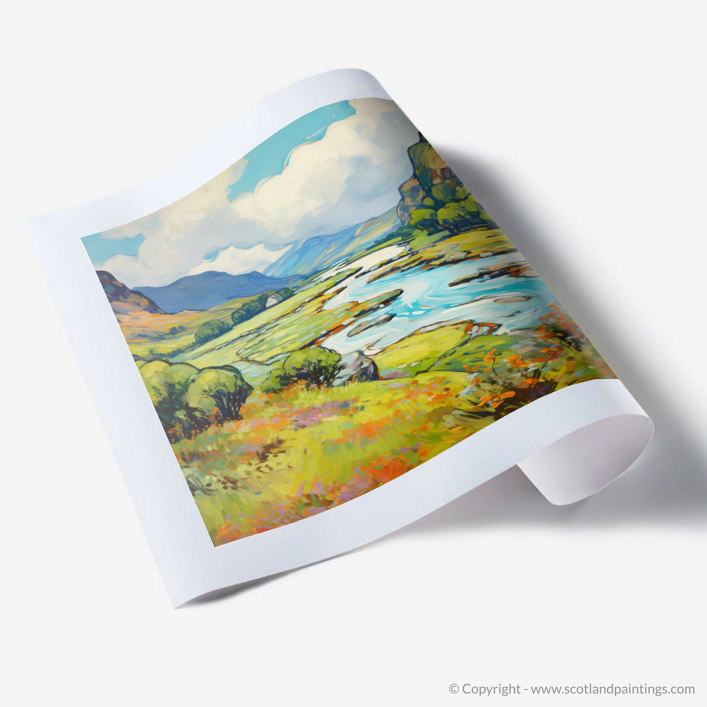 Art Print of Glen Falloch, Argyll and Bute in summer