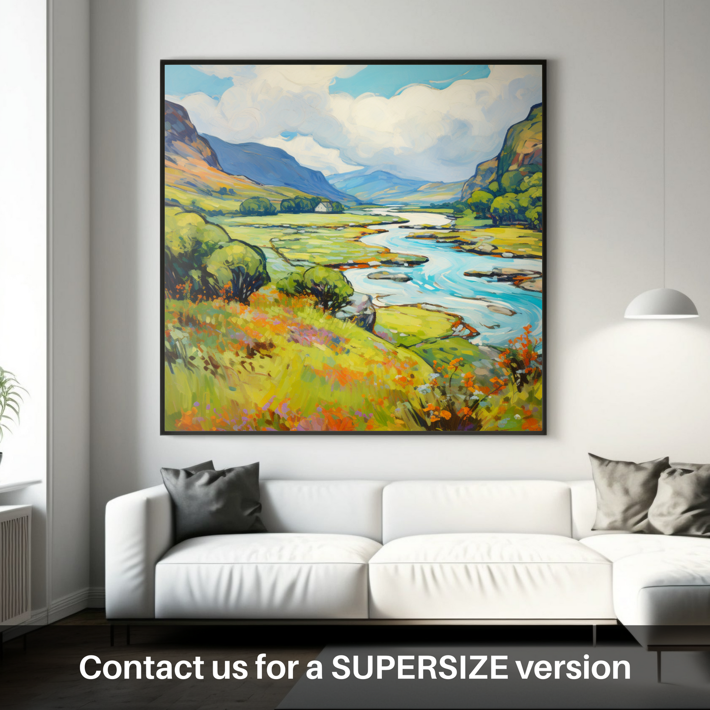 Huge supersize print of Glen Falloch, Argyll and Bute in summer