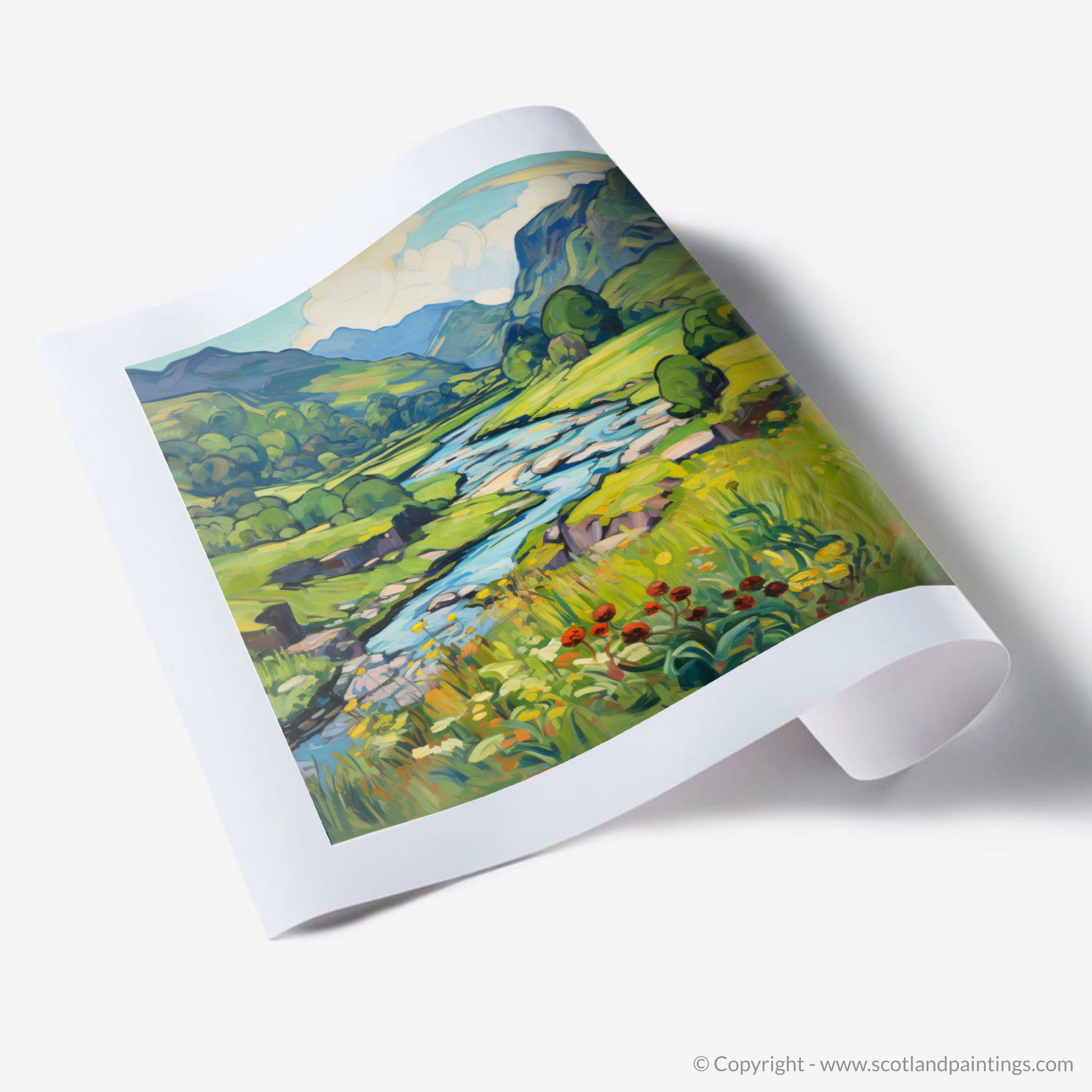 Art Print of Glen Falloch, Argyll and Bute in summer