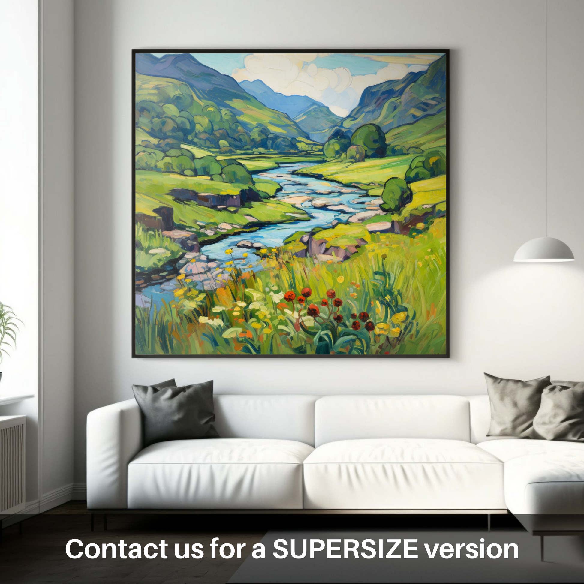 Huge supersize print of Glen Falloch, Argyll and Bute in summer