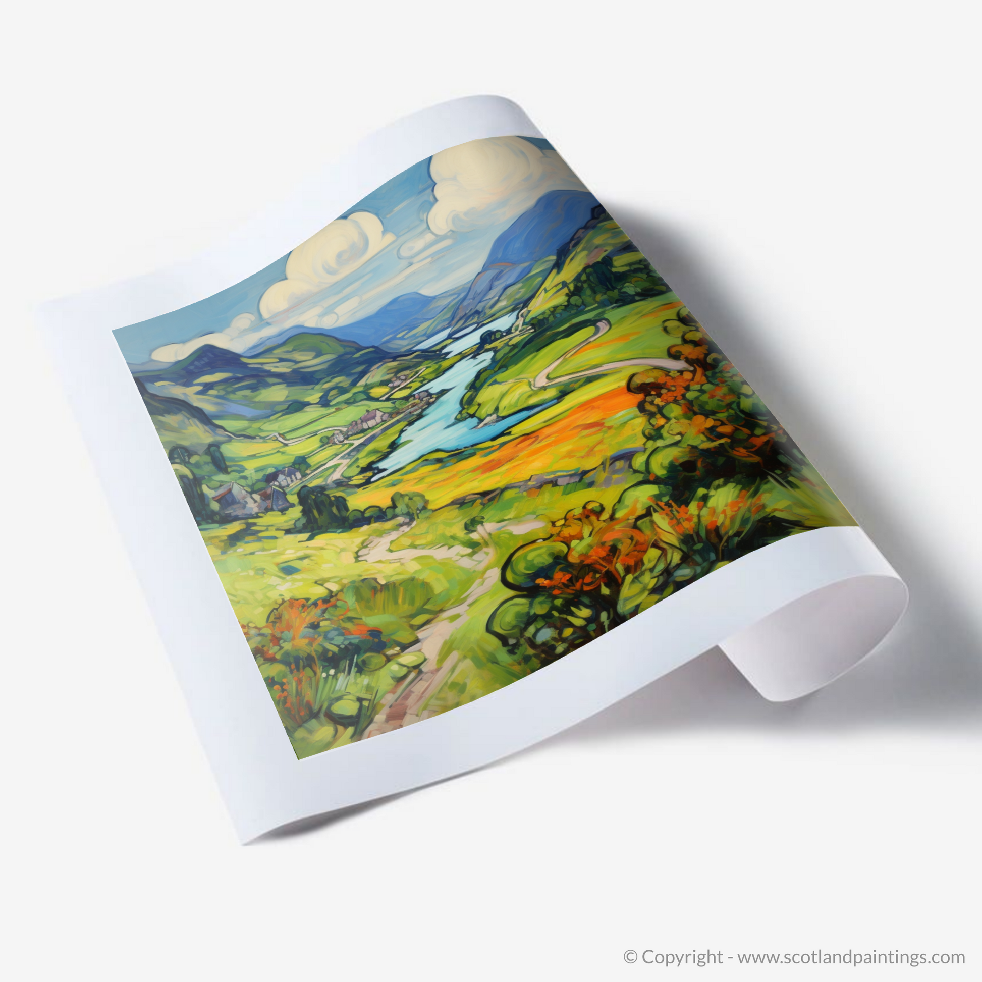 Art Print of Glen Falloch, Argyll and Bute in summer