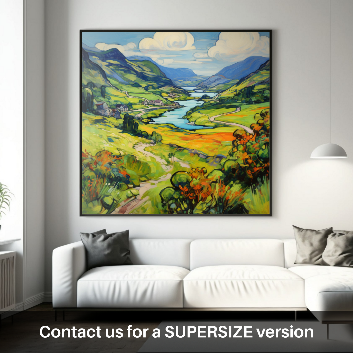 Huge supersize print of Glen Falloch, Argyll and Bute in summer