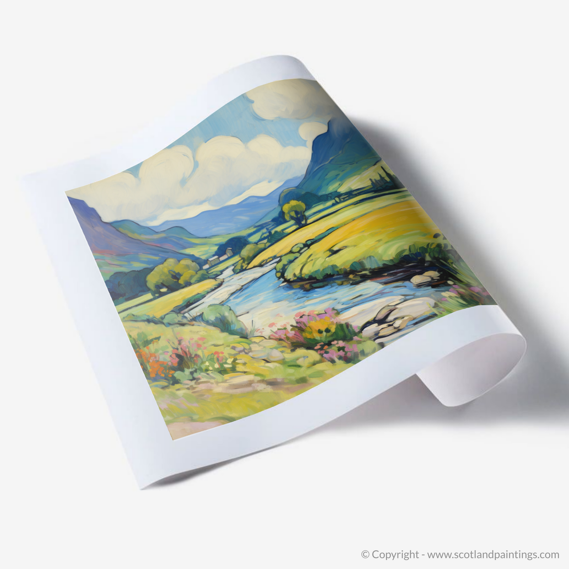 Art Print of Glen Falloch, Argyll and Bute in summer