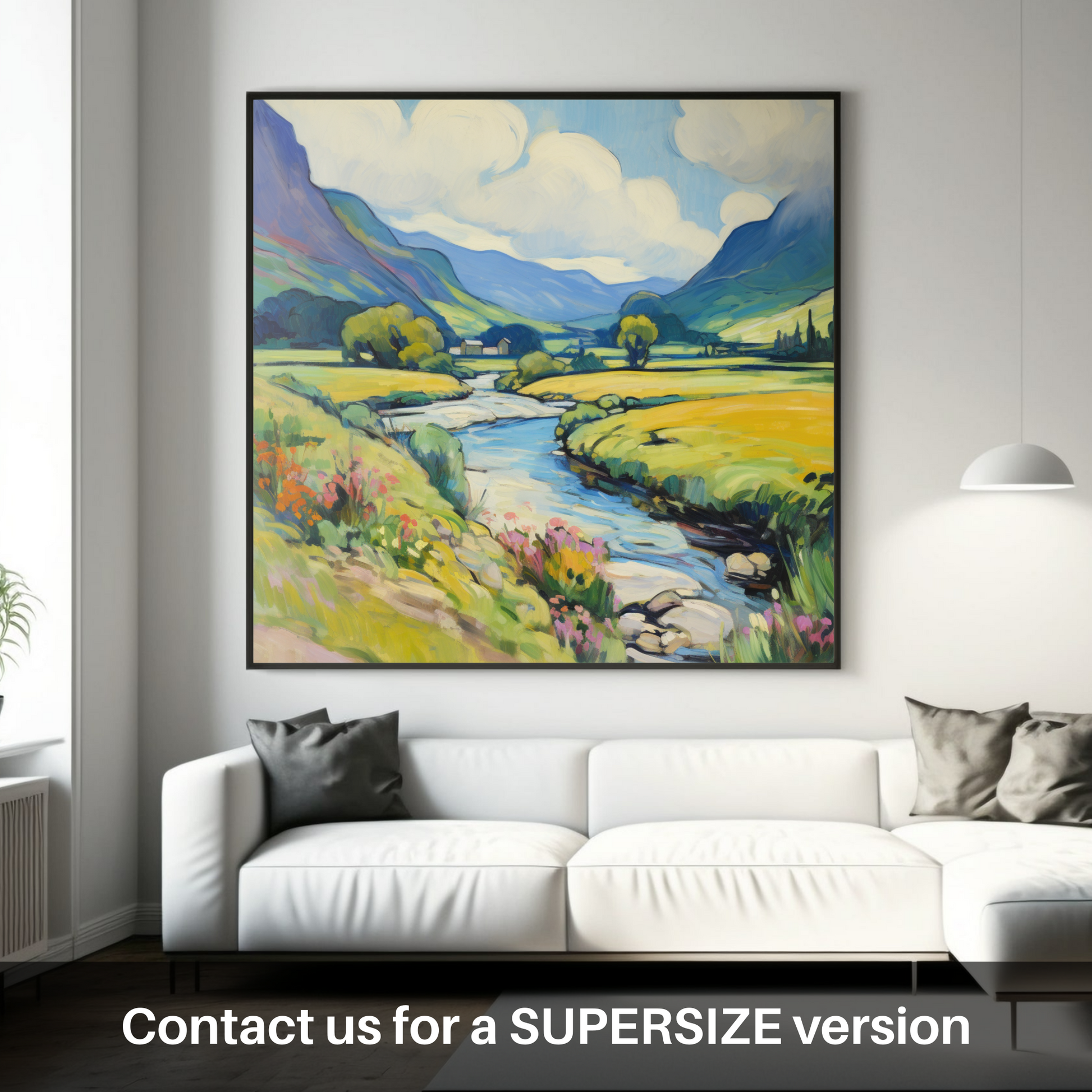 Huge supersize print of Glen Falloch, Argyll and Bute in summer