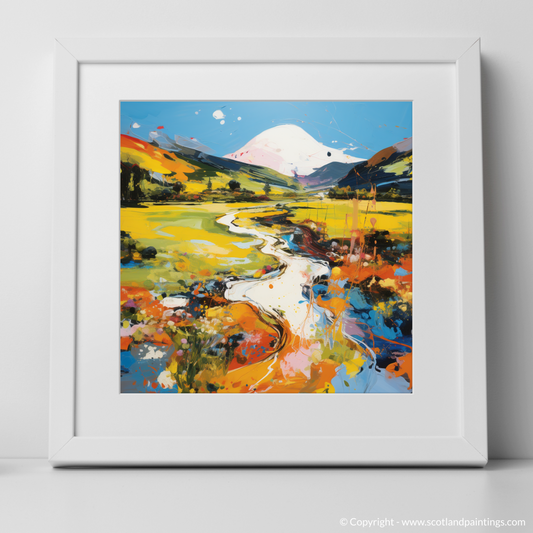 Art Print of Glen Roy, Highlands in summer with a white frame