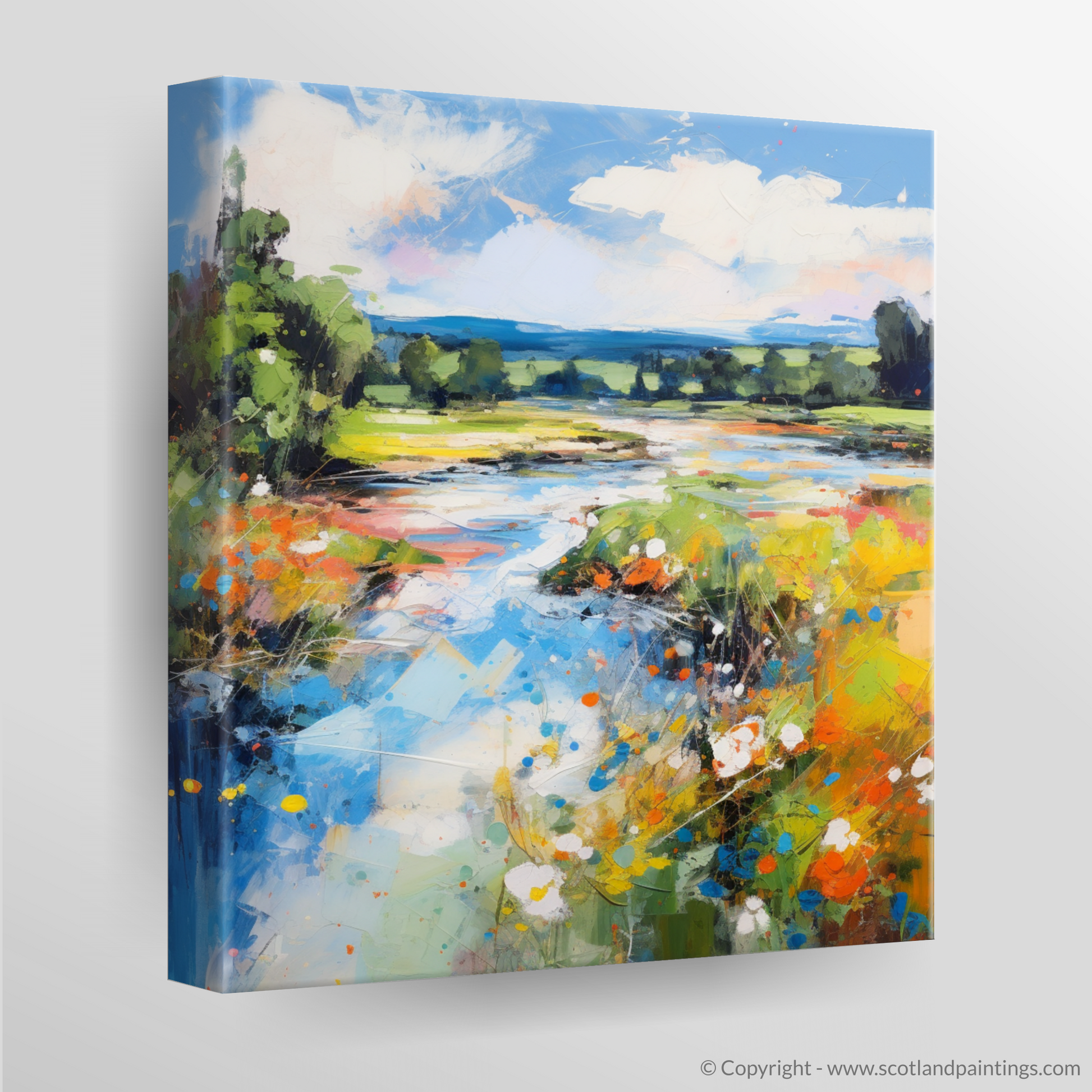 Canvas Print of River Lyon, Perthshire in summer