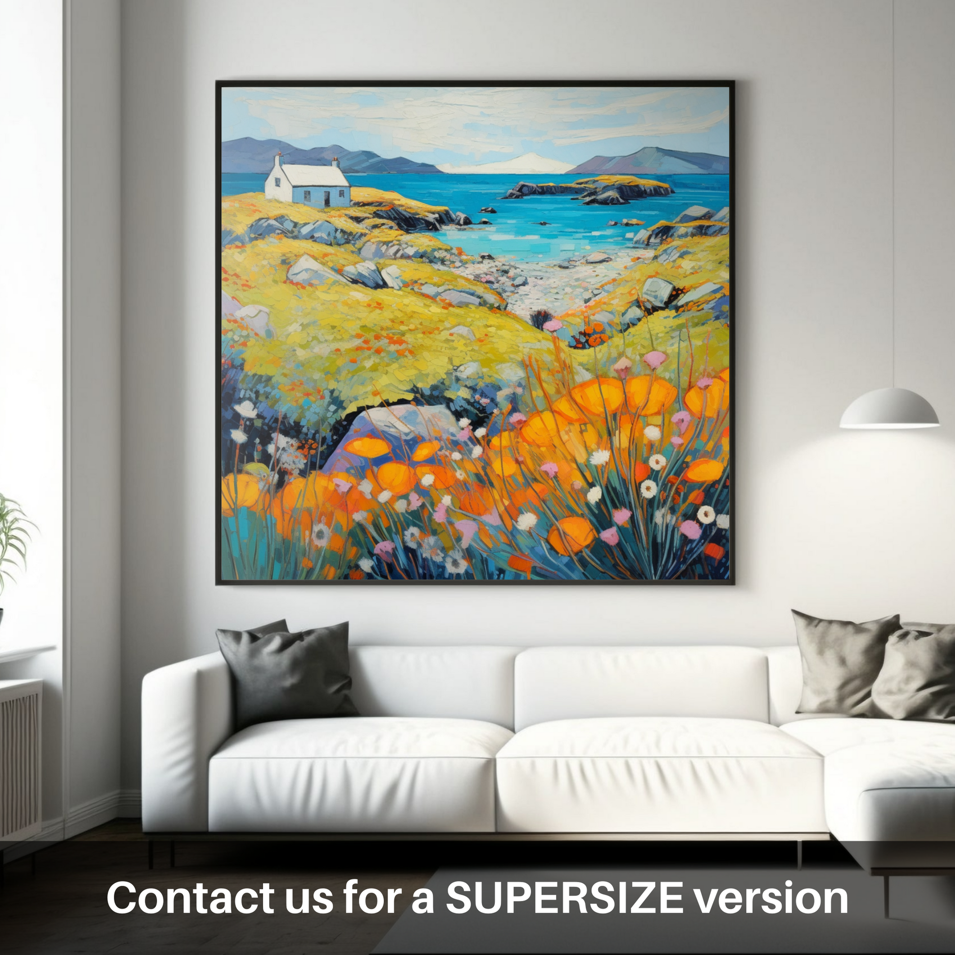 Huge supersize print of Isle of Scalpay, Outer Hebrides in summer