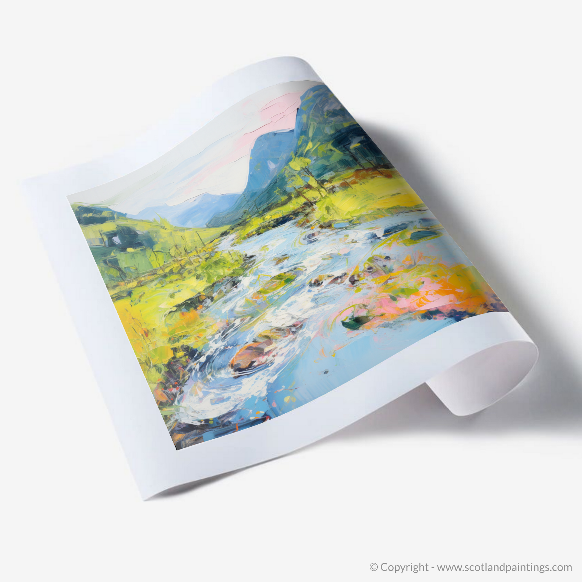 Art Print of River in Glencoe during summer