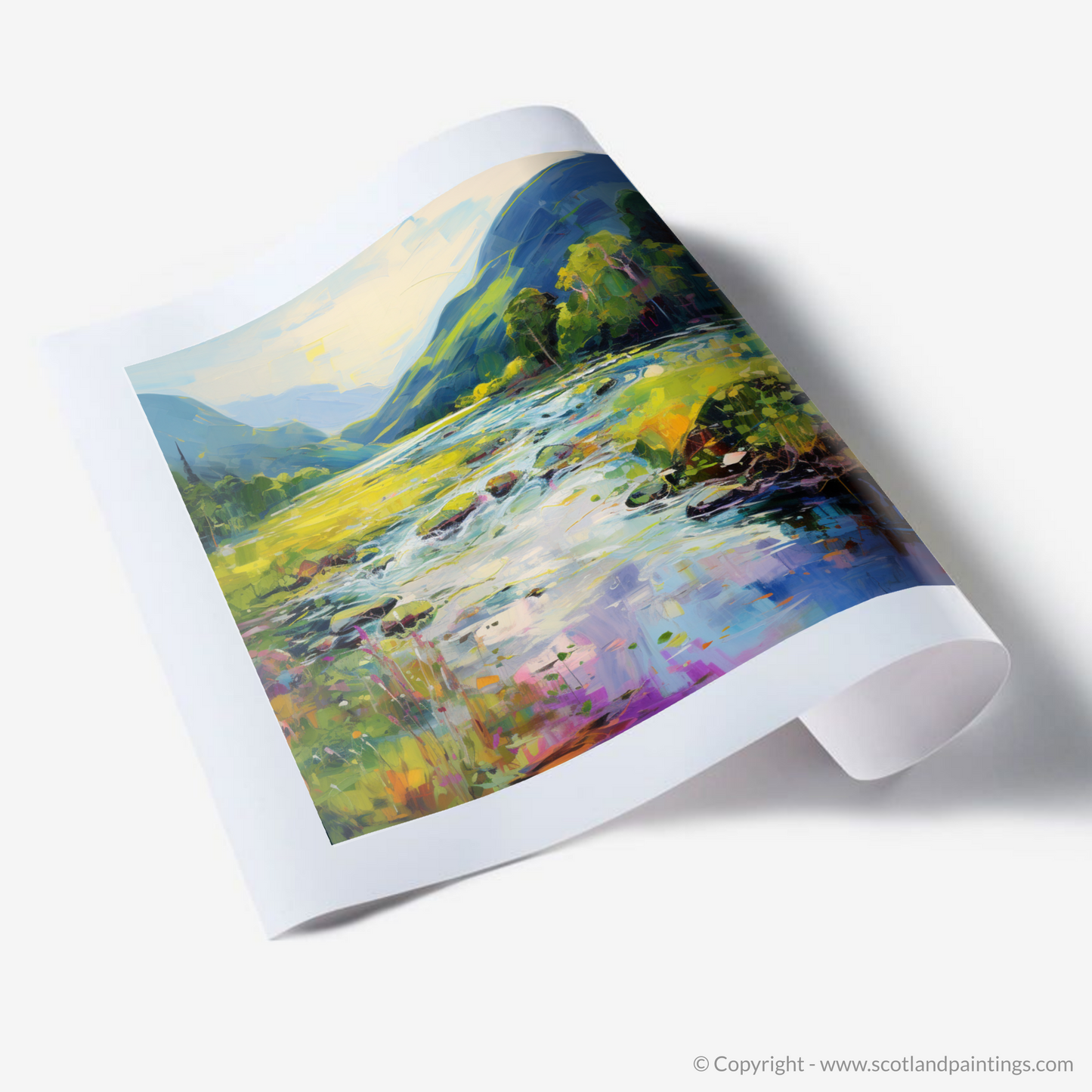 Art Print of River in Glencoe during summer