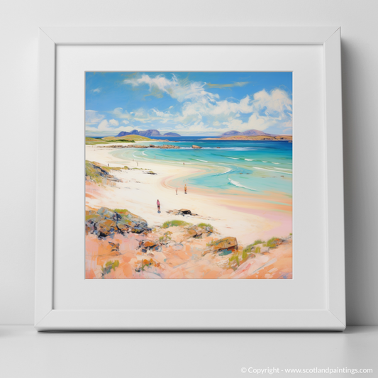 Art Print of Mellon Udrigle Beach, Wester Ross in summer with a white frame