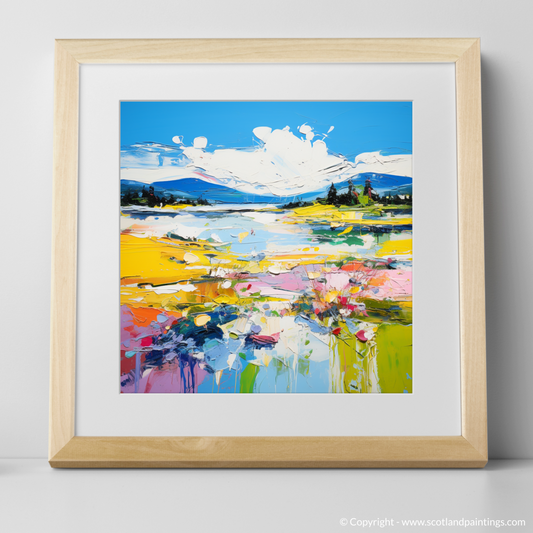 Art Print of Loch Doon, Ayrshire in summer with a natural frame