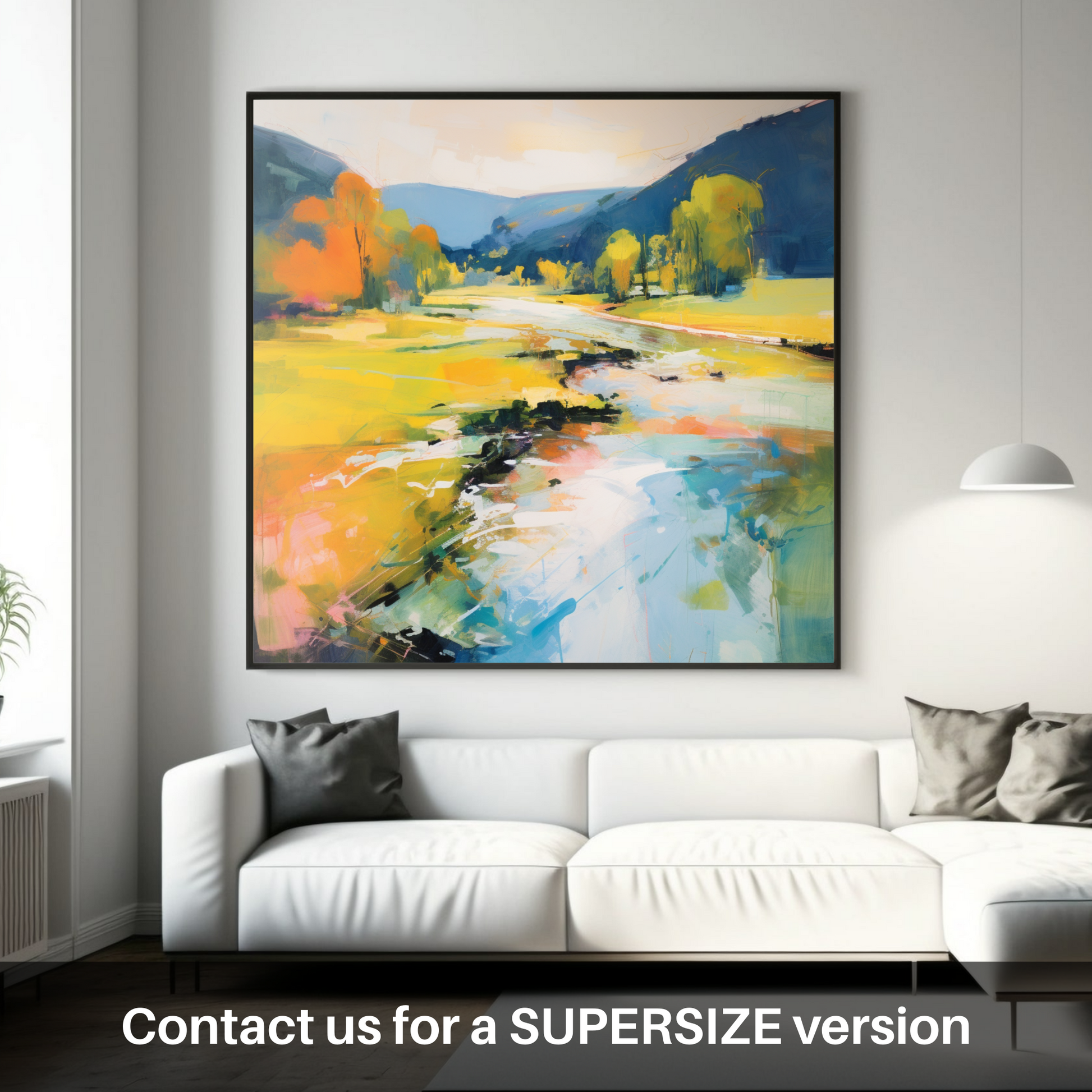 Huge supersize print of River Earn, Perthshire in summer