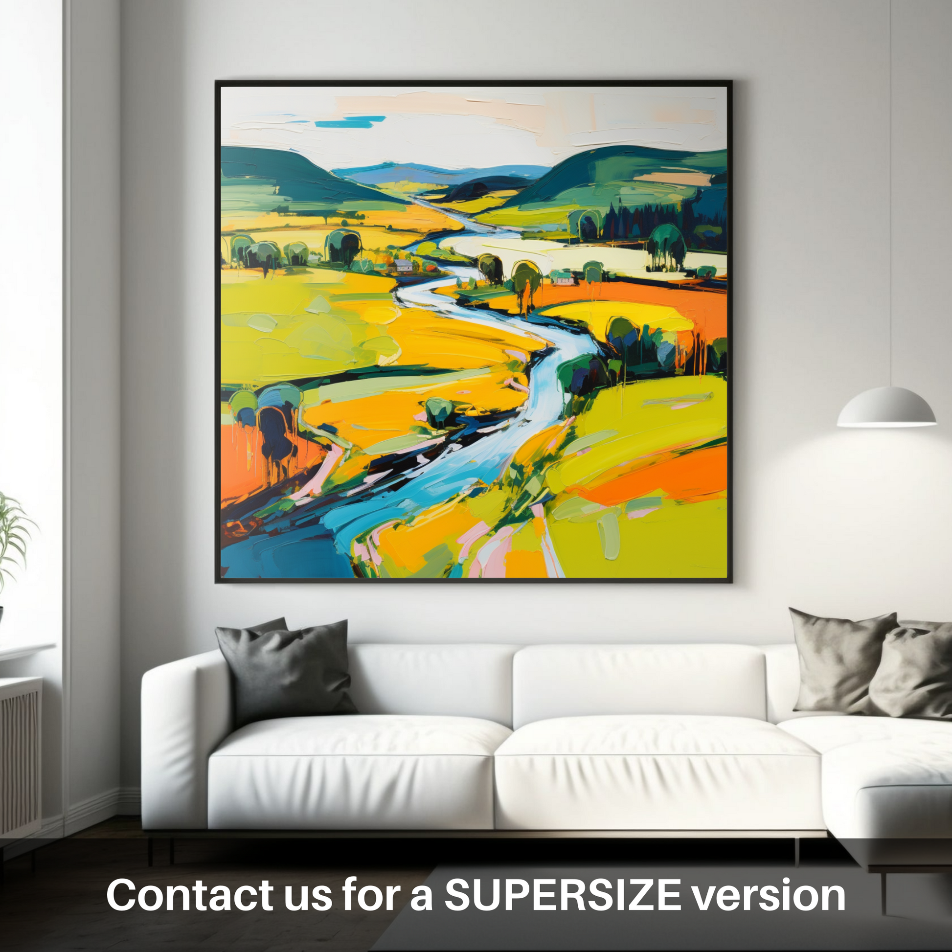 Huge supersize print of River Tweed, Scottish Borders in summer