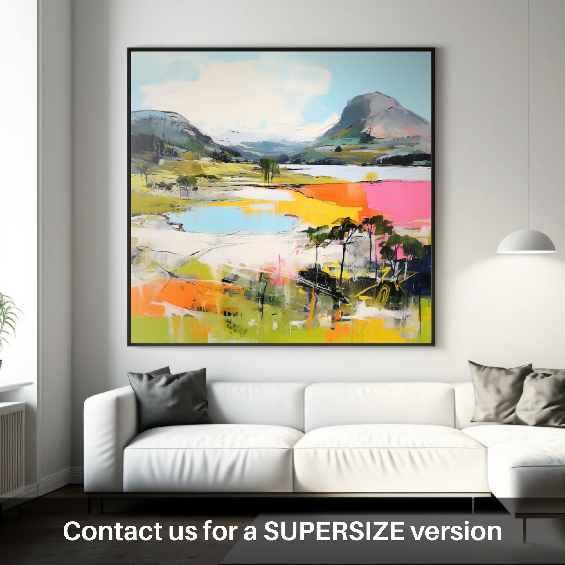 Huge supersize print of Loch Maree, Wester Ross in summer