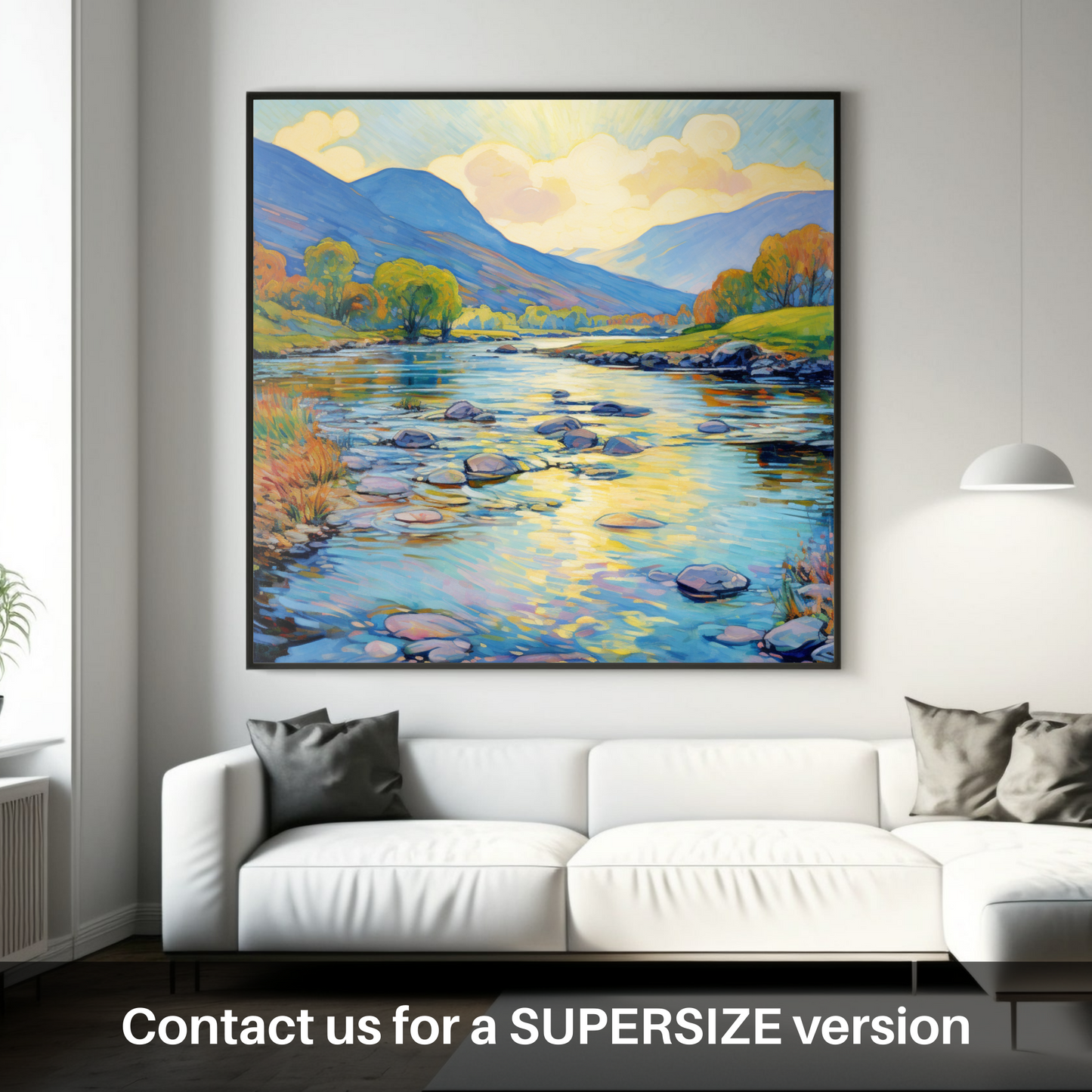 Huge supersize print of River Orchy, Argyll and Bute in summer