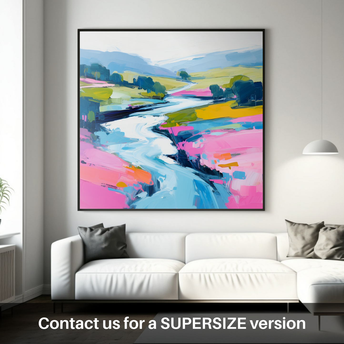 Huge supersize print of River Garry, Highlands in summer