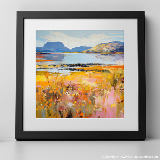 Art Print of Isle of Raasay, Inner Hebrides in summer with a black frame