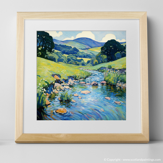 Art Print of Glen Tilt, Perthshire in summer with a natural frame