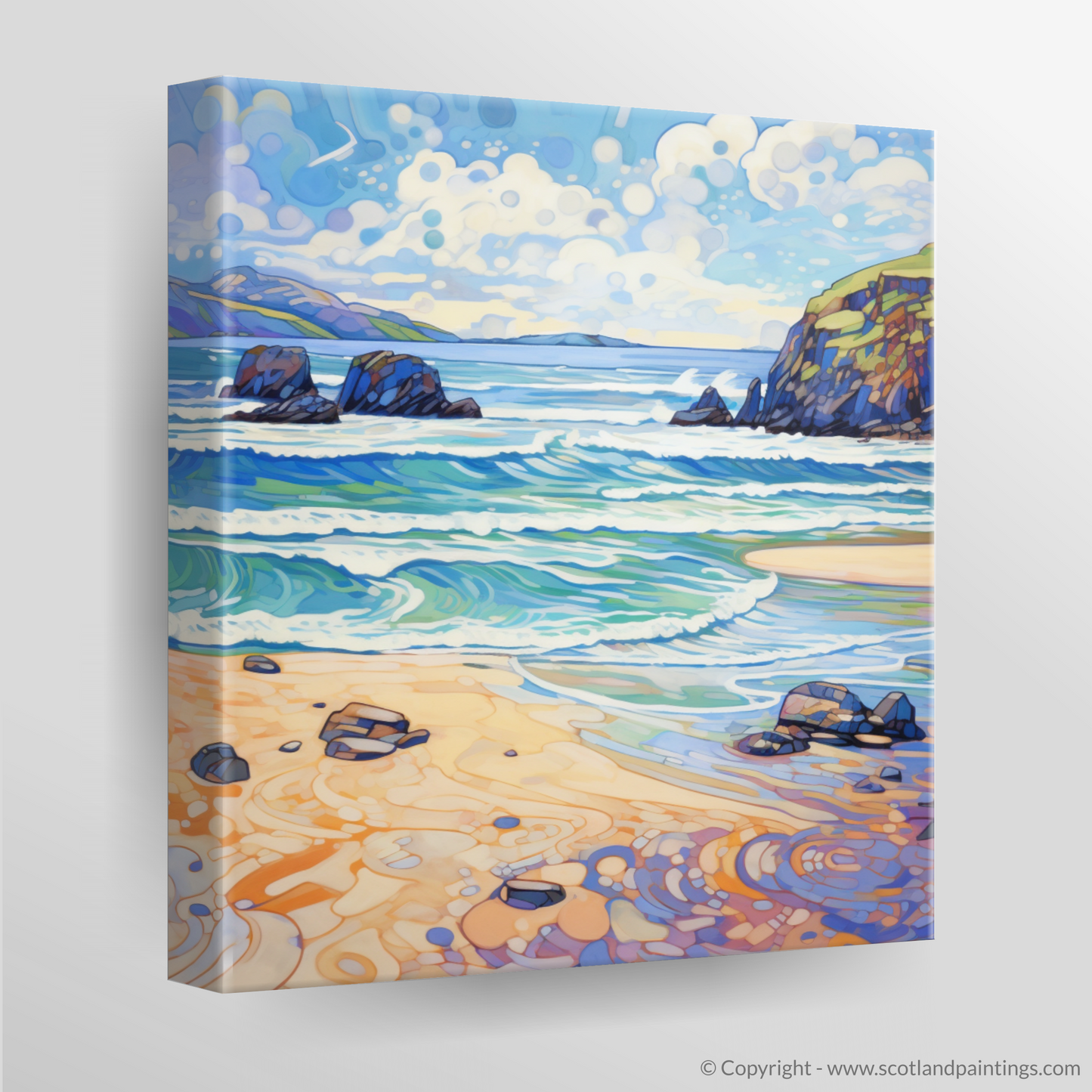 Canvas Print of Durness Beach, Sutherland in summer