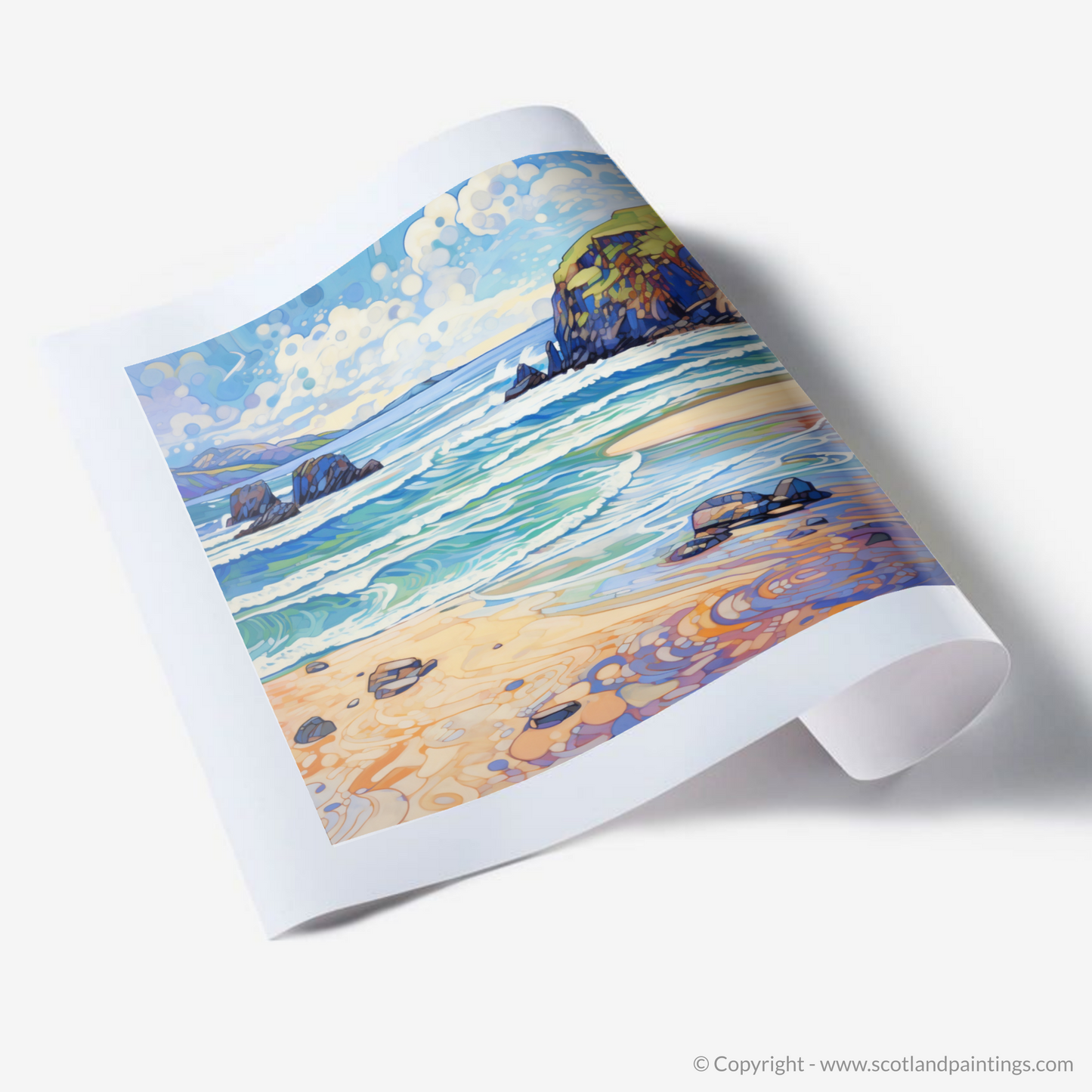 Art Print of Durness Beach, Sutherland in summer