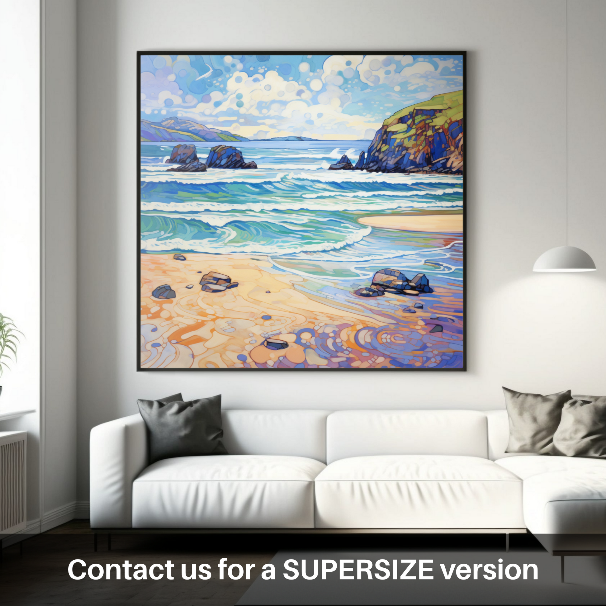 Huge supersize print of Durness Beach, Sutherland in summer