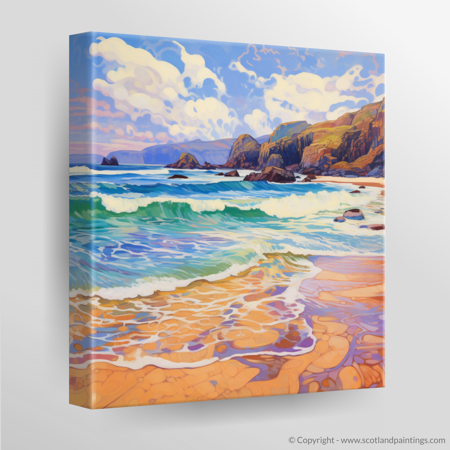 Canvas Print of Durness Beach, Sutherland in summer