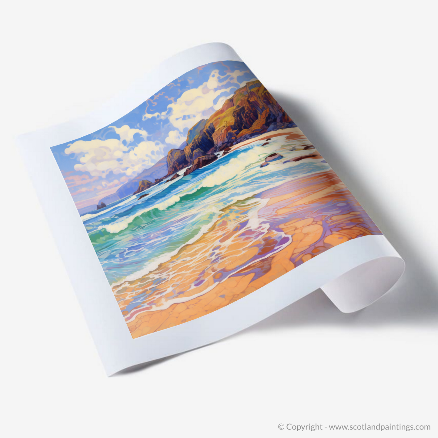 Art Print of Durness Beach, Sutherland in summer