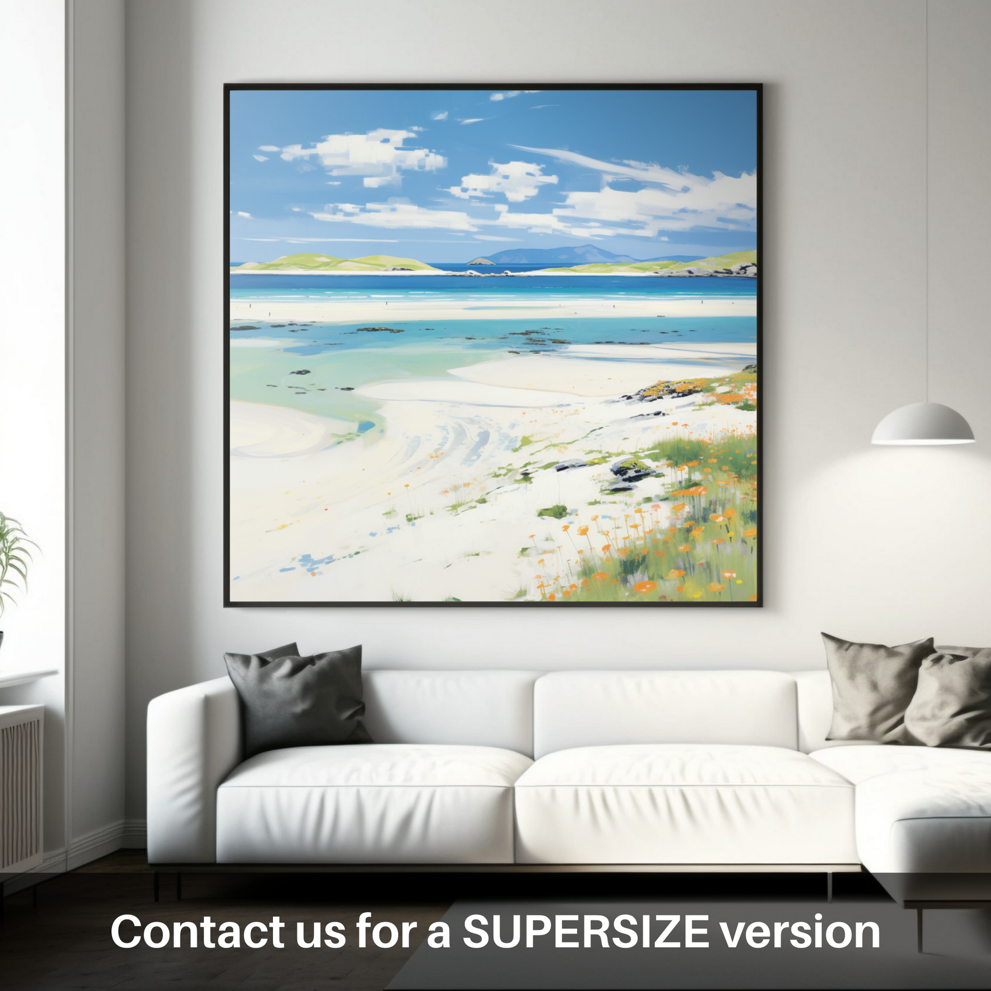 Huge supersize print of Luskentyre Beach, Isle of Harris in summer