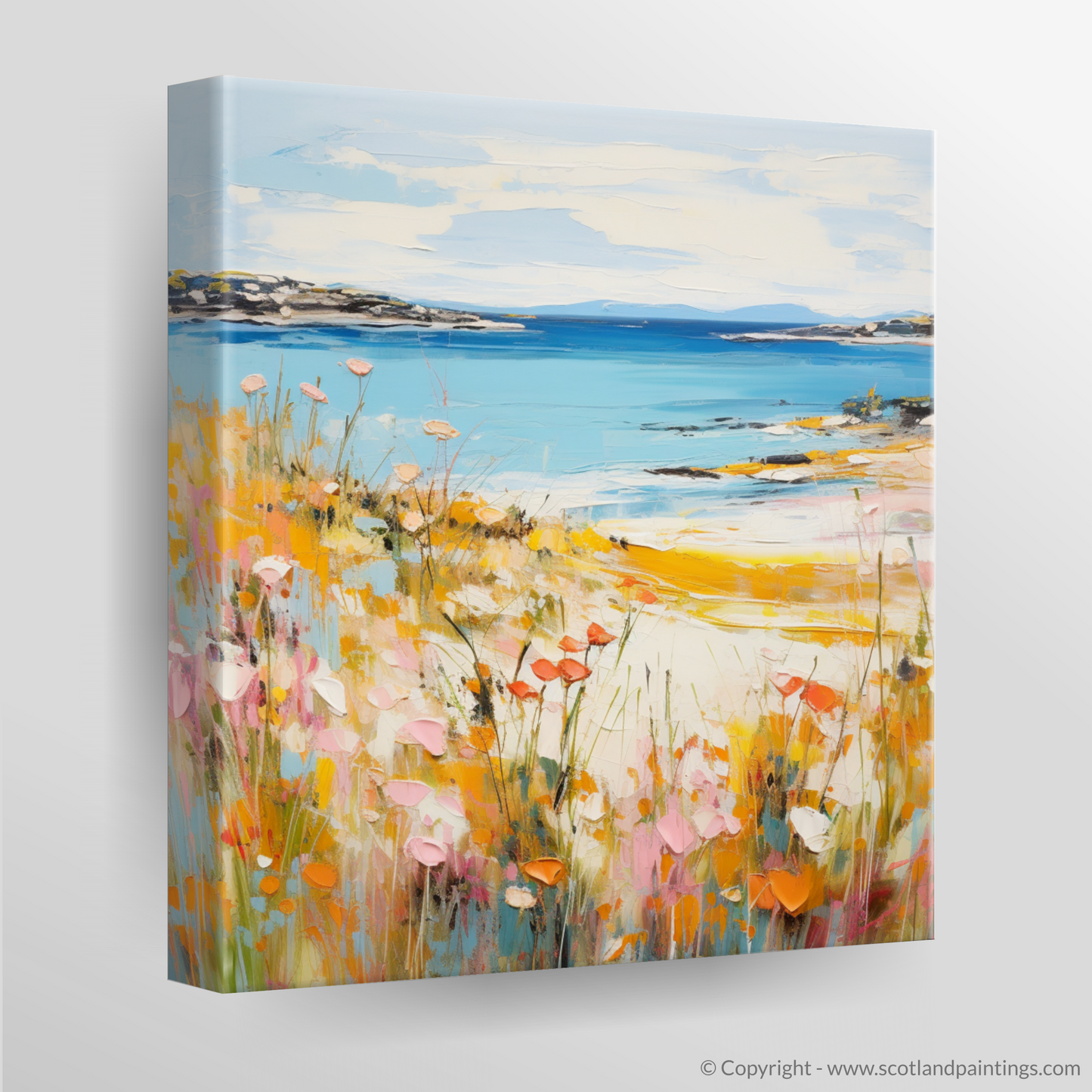 Canvas Print of Isle of Gigha, Inner Hebrides in summer