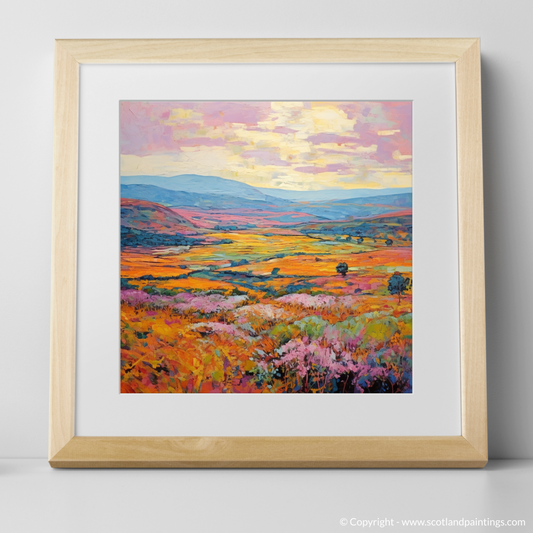 Art Print of Glen Tanar, Aberdeenshire in summer with a natural frame