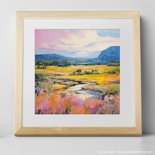 Art Print of Glen Tanar, Aberdeenshire in summer with a natural frame