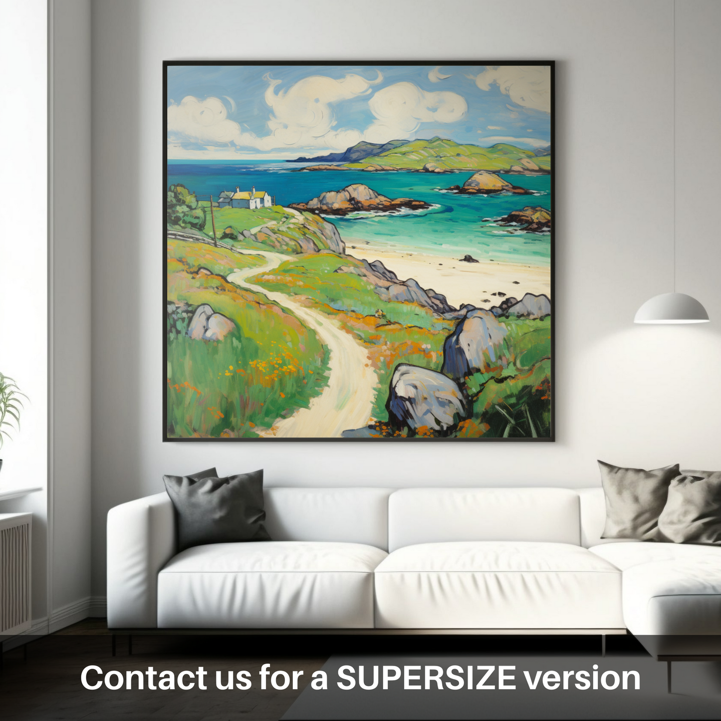 Huge supersize print of Isle of Iona, Inner Hebrides in summer