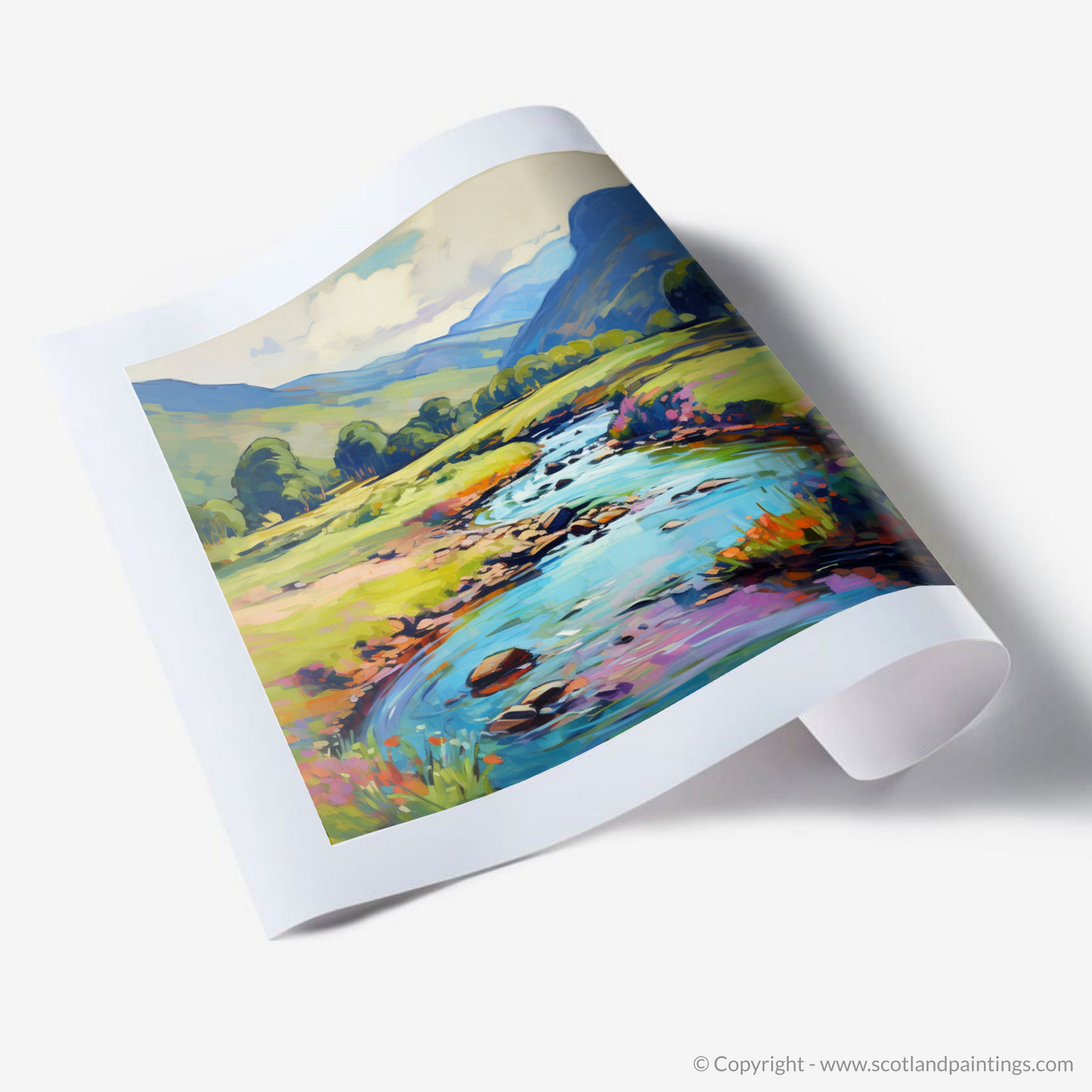 Art Print of Glen Lyon, Perthshire in summer