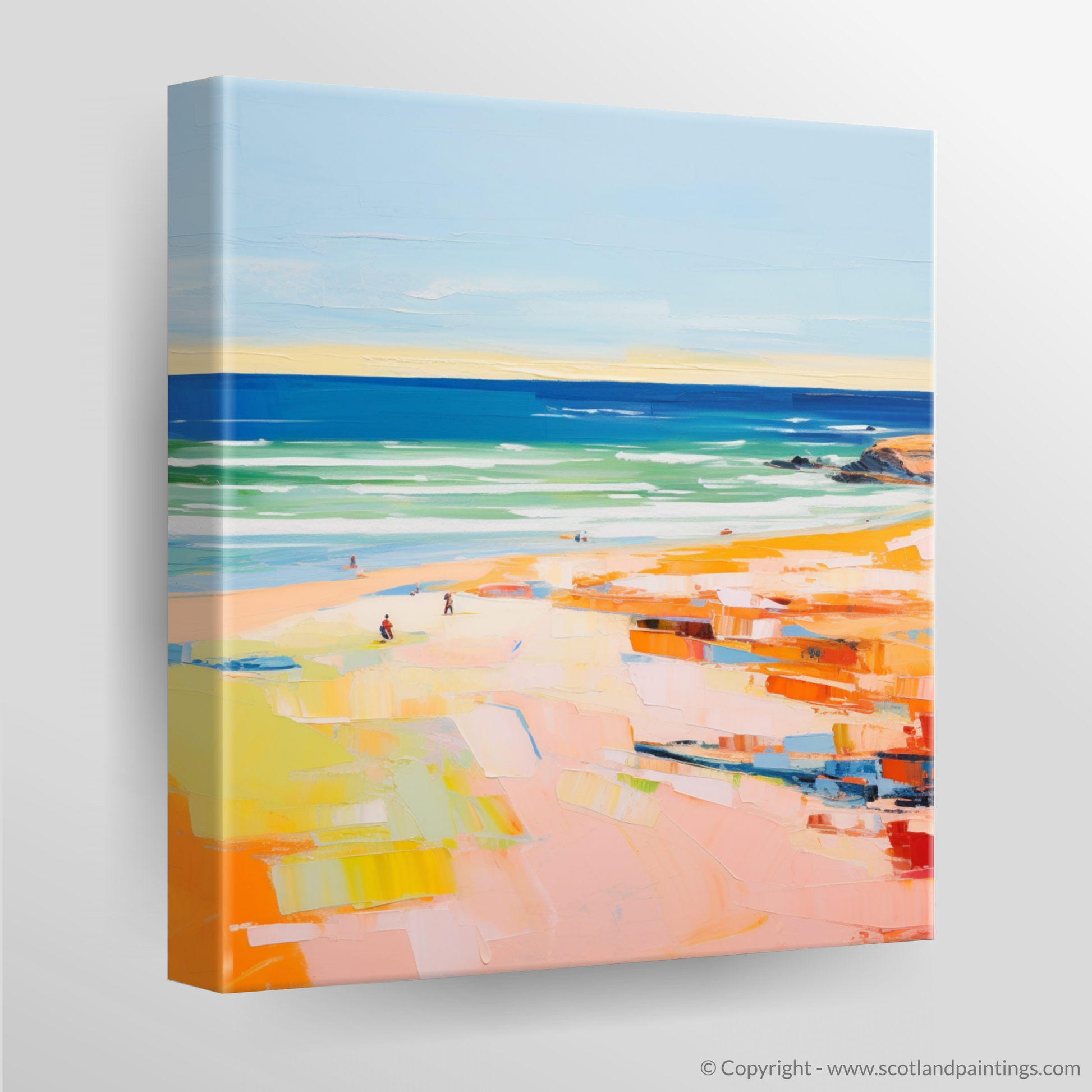 Canvas Print of St Cyrus Beach, Aberdeenshire in summer