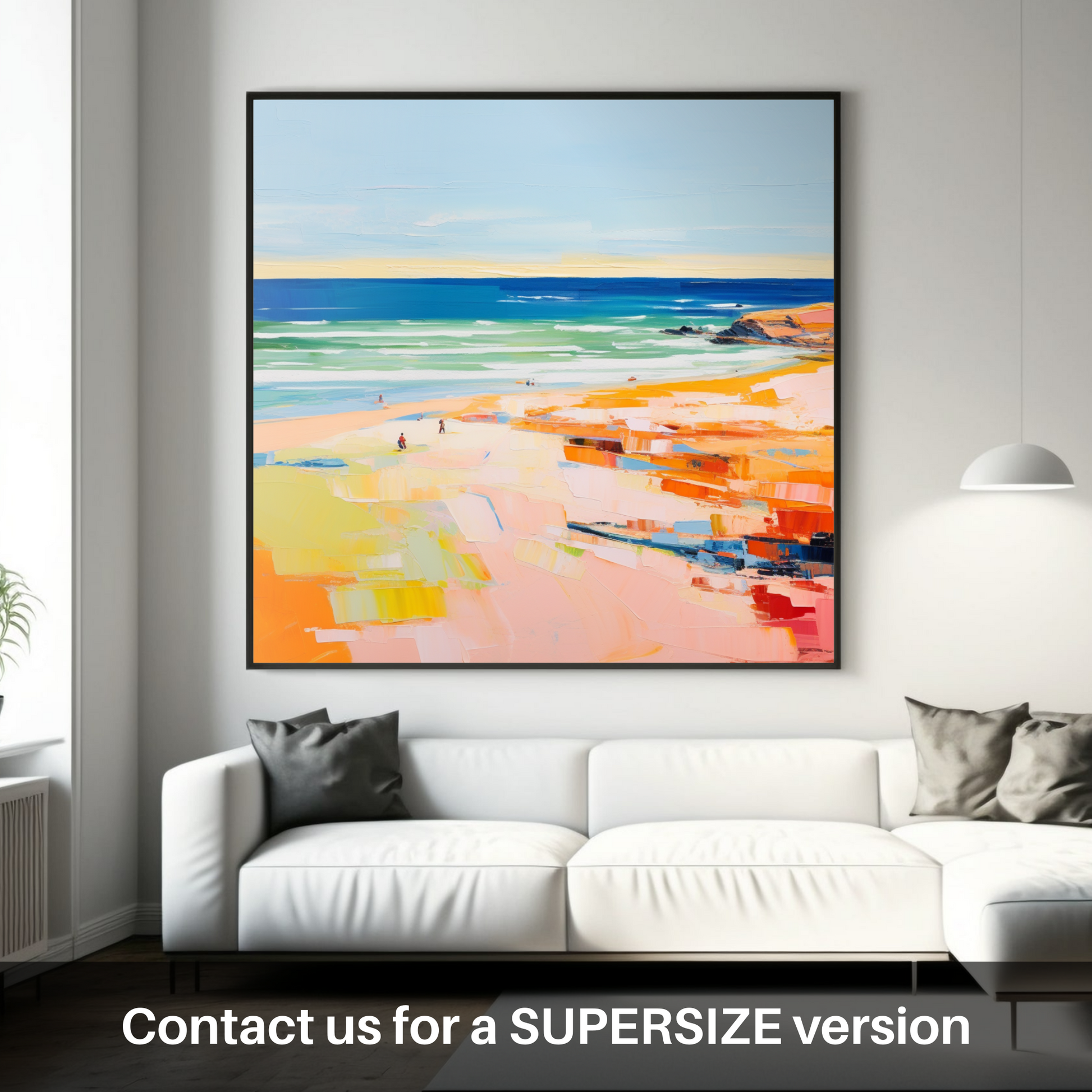 Huge supersize print of St Cyrus Beach, Aberdeenshire in summer