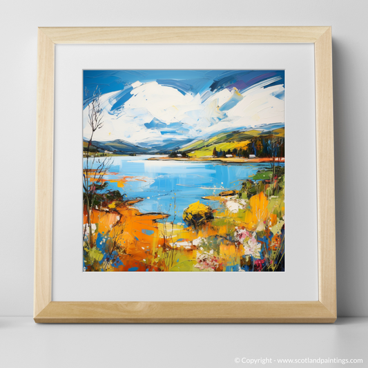 Art Print of Loch Fyne, Argyll and Bute in summer with a natural frame
