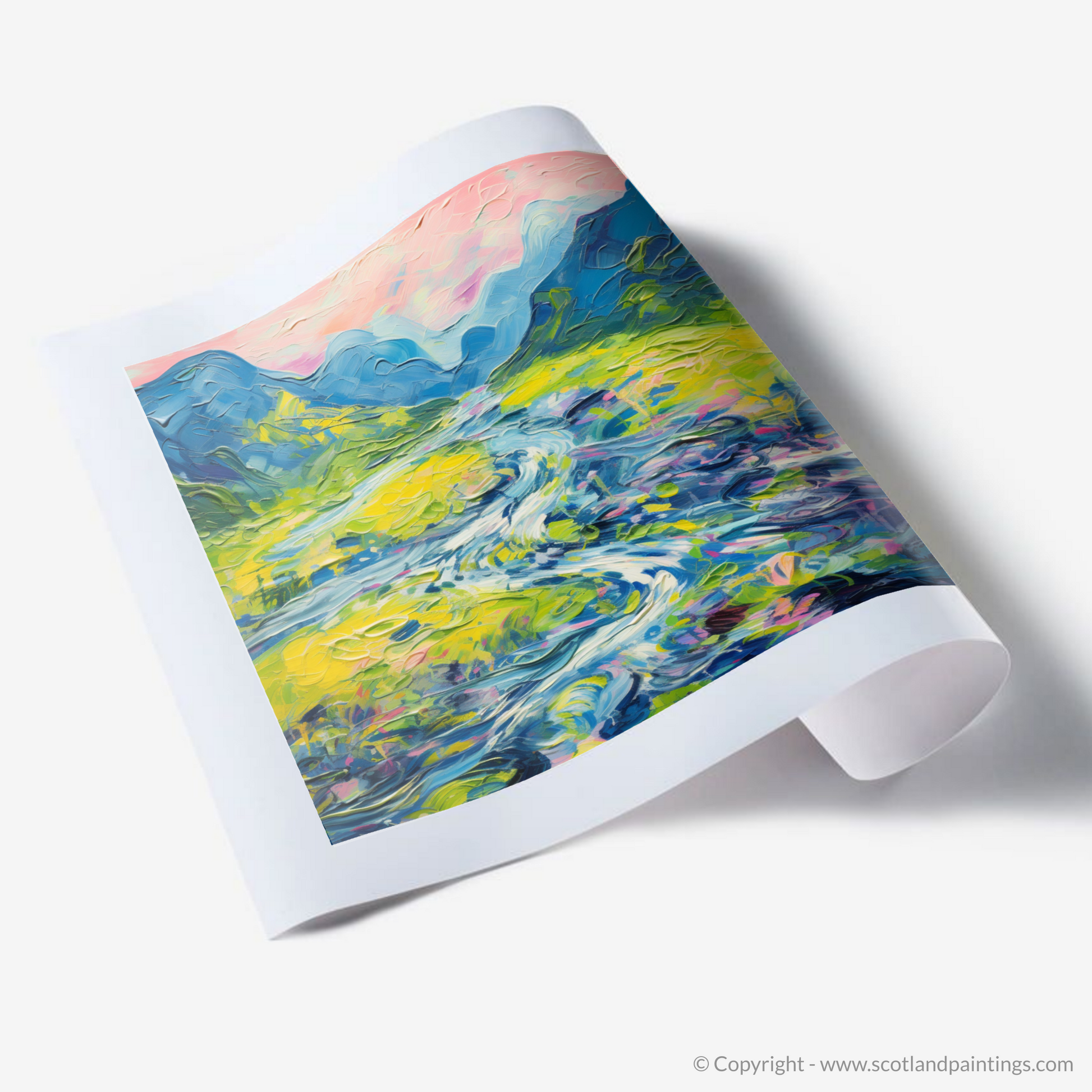 Art Print of River in Glencoe during summer