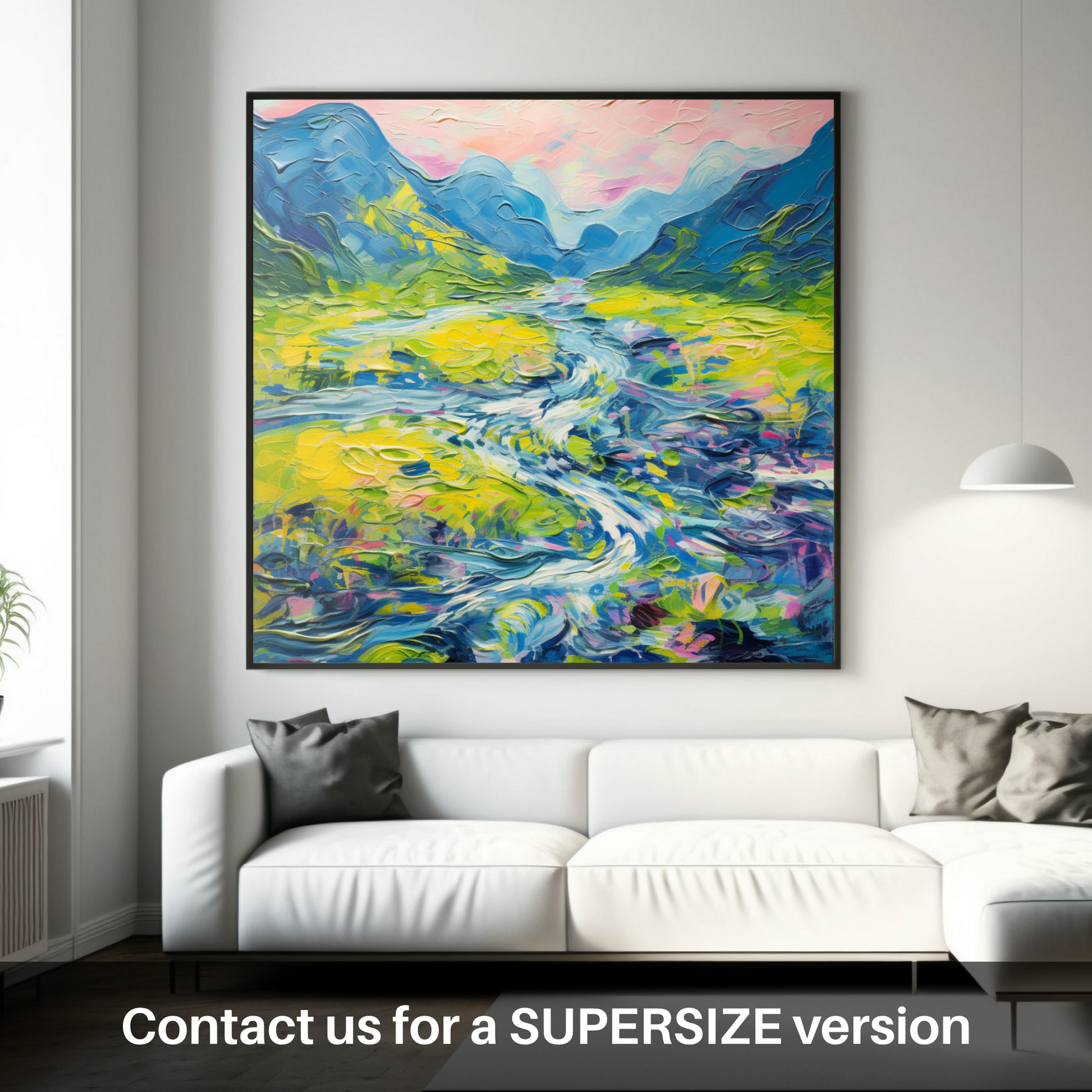 Huge supersize print of River in Glencoe during summer