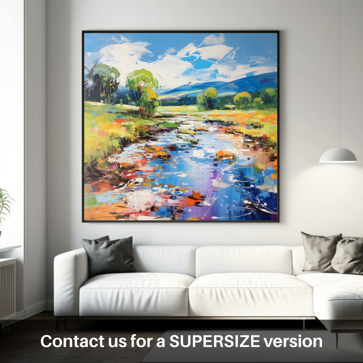 Huge supersize print of River Carron, Ross-shire in summer