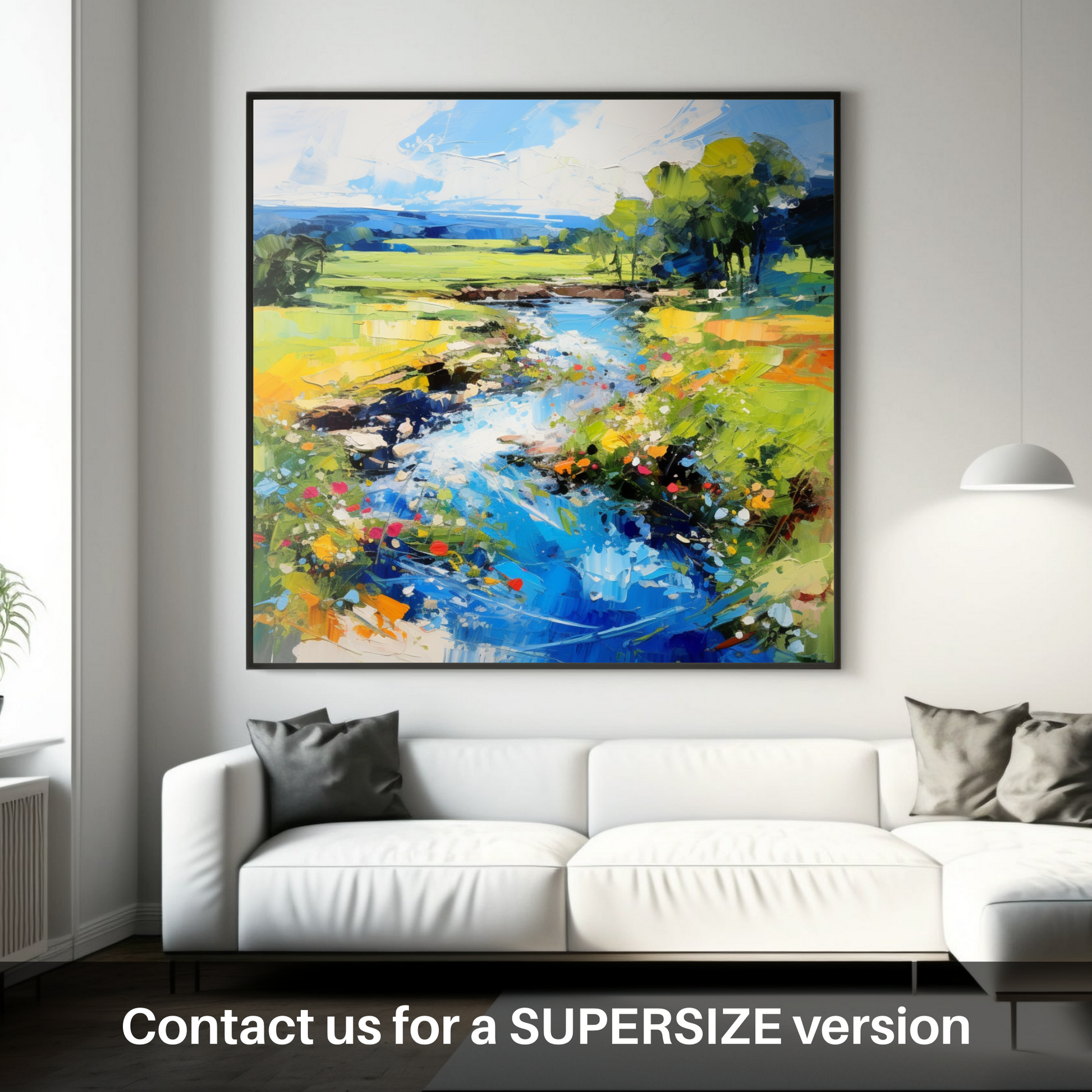 Huge supersize print of River Carron, Ross-shire in summer